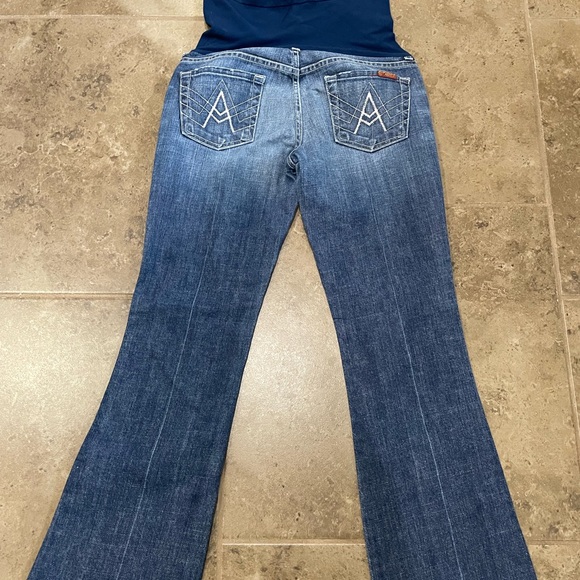 7 for All Mankind Maternity Jeans from a Pea in the Pod collection. - Picture 1 of 7
